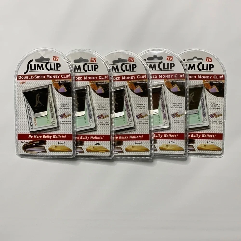 Slim Clip Double Sided Money Clips Bundle (5)